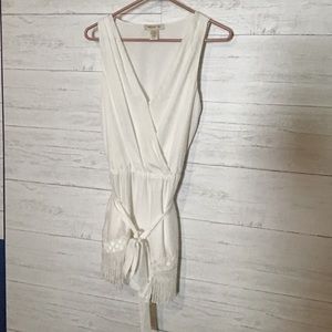 Arden B fringe white dress